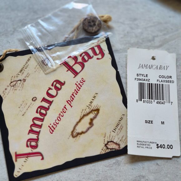 Jamaica BayTan Linen Pants Size Med, Disciver Paradise, Zip Button, Tie in Front - Picture 11 of 11